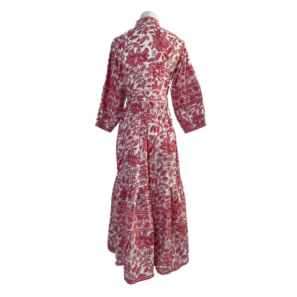 Block Print Belted Dress - Picture 3 of 8